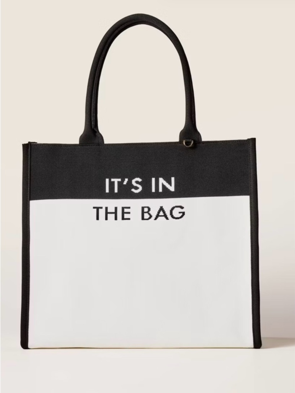 Black & White Statement Tote - 'It's In The Bag'